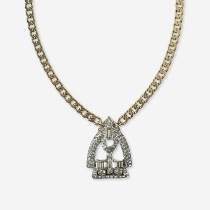 The Margot - Refashioned Vintage Rhinestone Art Deco Necklace