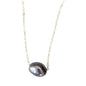 Peacock Gray Pearl 14kt Gold Fill Necklace