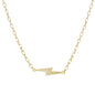 Lightning Bolt Pavé 14kt Gold Vermeil Necklace