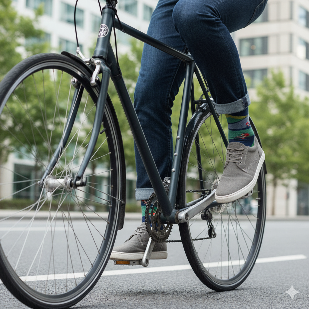 "Cycling Around" - Soxfords NY Biking Themed Fine Men's Socks
