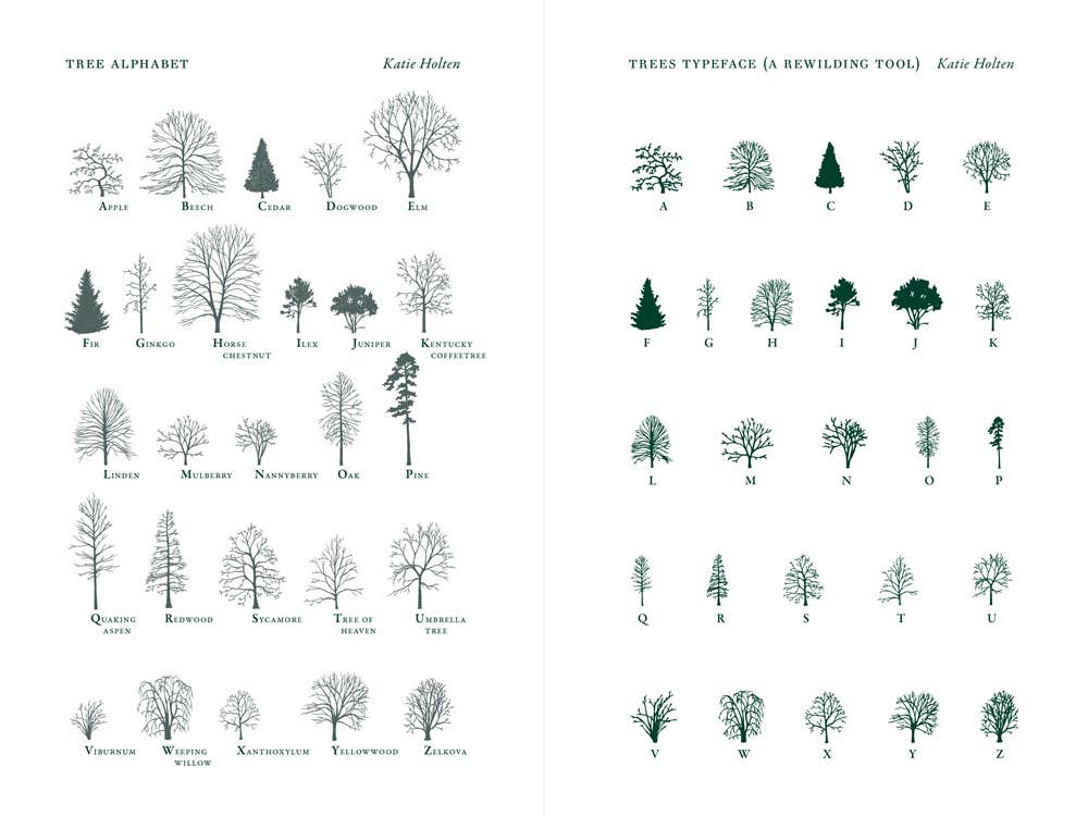The Language of Trees: A Rewilding of Literature and Landscape by Katie Holten - Paperback