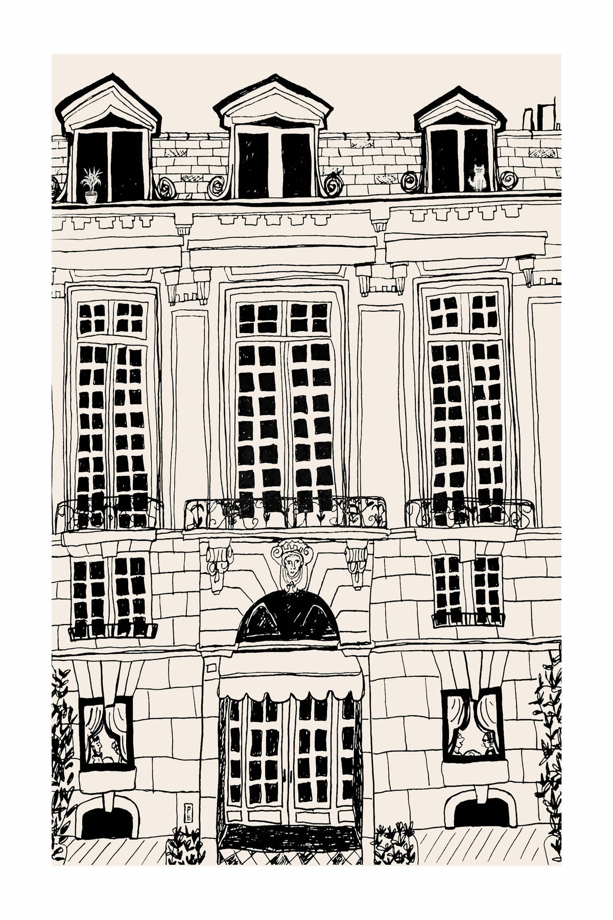 Paris Hotel Giclée Framed Fine Art Print by Pascale Berkowitz