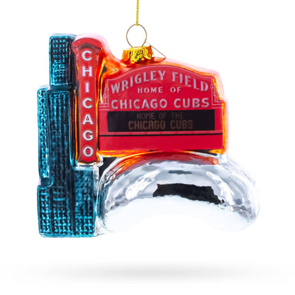 Chicago Travel Attractions Glass Ornament