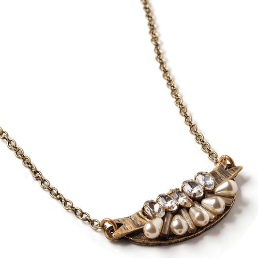 Crystal & Faux Pearl Necklace