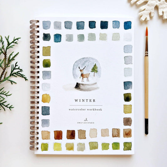 Winter Watercolor Workbook by Artist Emily Lex