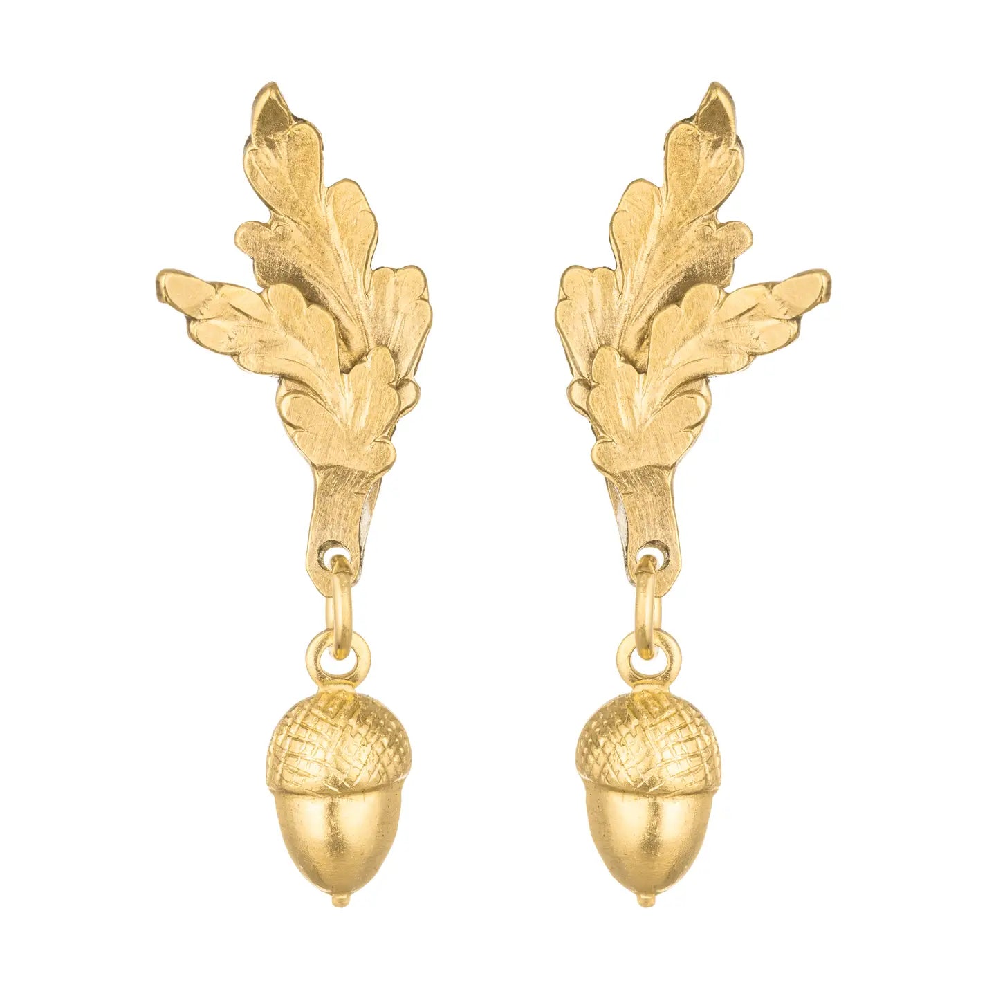 Acorn Brass Earrings