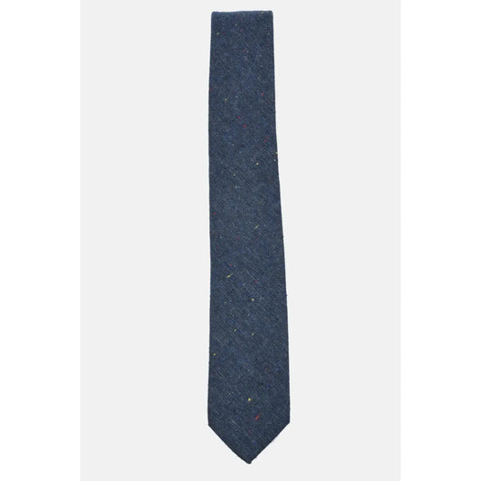 Speckled Navy Blue 100% Wool Handmade Necktie