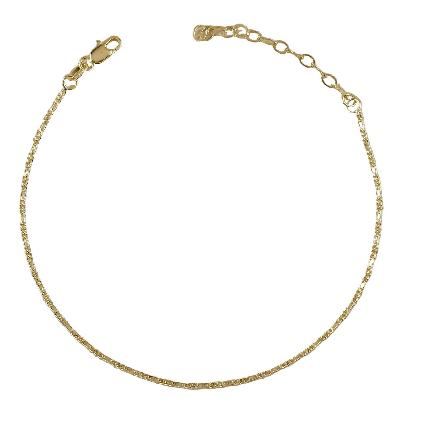 18k Gold Filled Figaro Chain Anklet