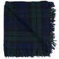 Black Watch Tartan Highland Tweeds Wool Fluffy Throw  - Made in England