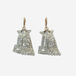 The Abigail-  Refashioned Vintage Art Deco Silver and Rhinestone Earrings