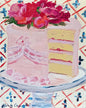 Peony Pink Cake Greeting Card