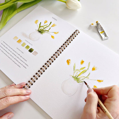 Spring Watercolor Workbook by Watercolor Artist Emily Lex