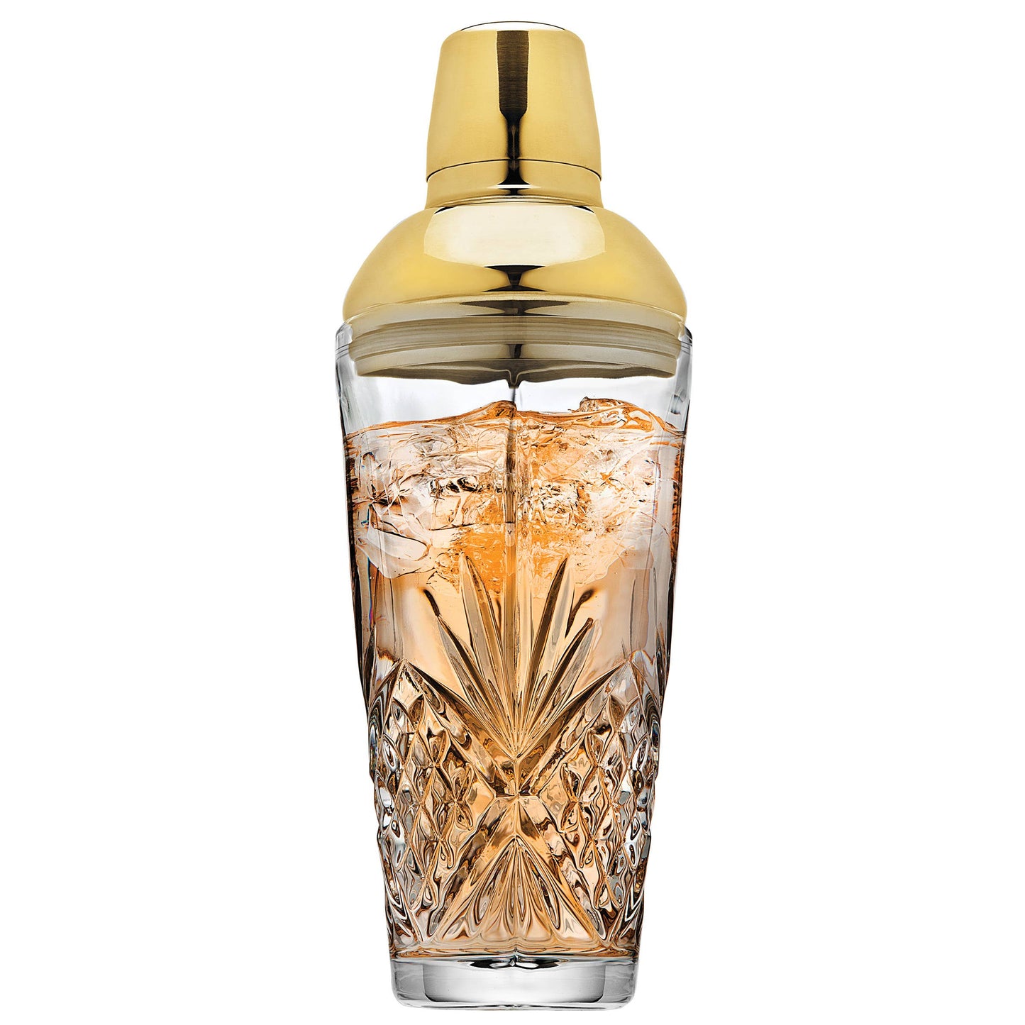 Gold Cap Godinger Dublin Crystal Shaker