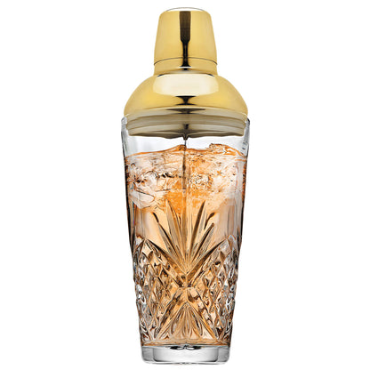 Gold Cap Godinger Dublin Crystal Shaker