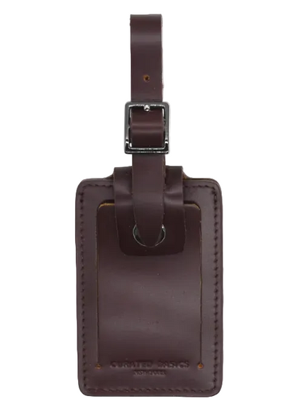 Brown Leather Luggage Tag