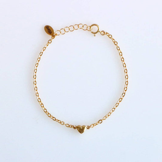 Gold Filled Puffy Heart Bracelet