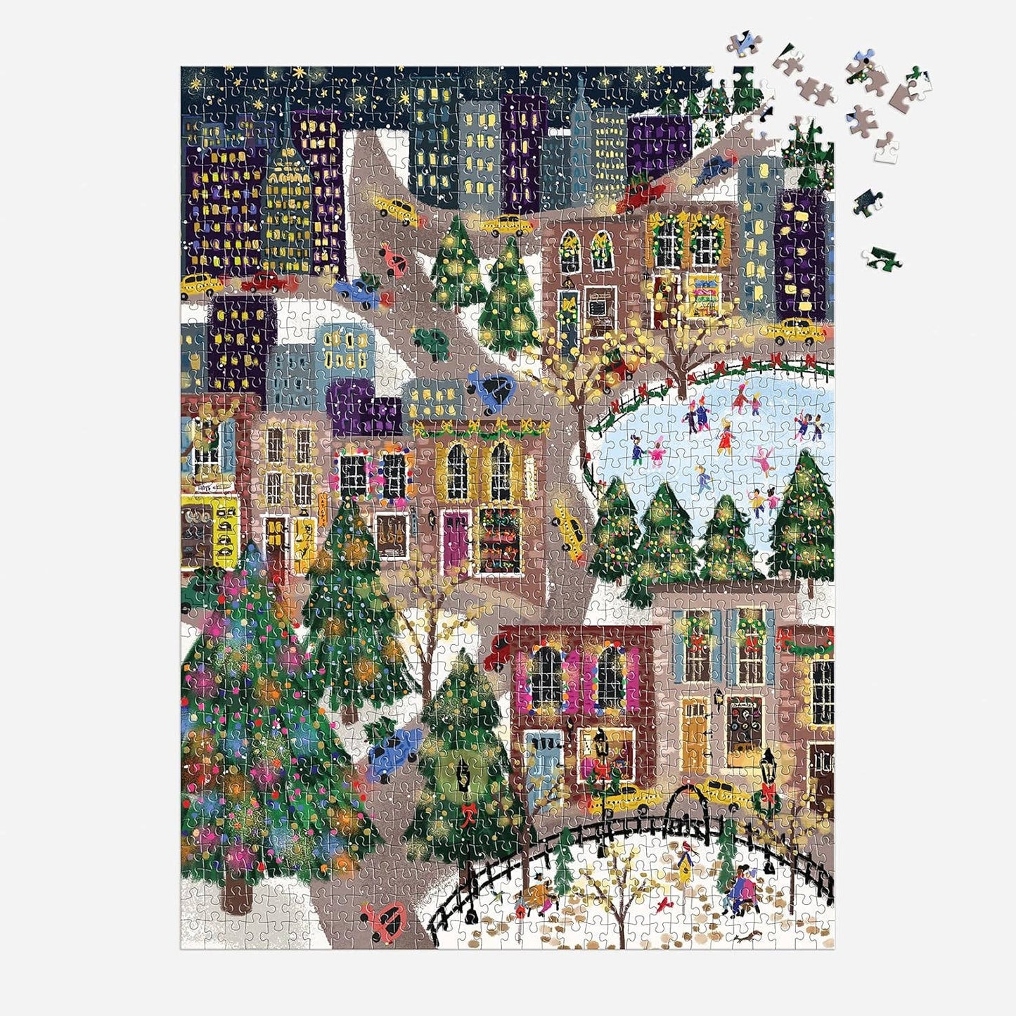 Sparkling City 1000 Piece Foil Puzzle by Artist Joy Laforme