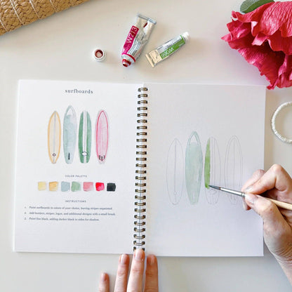 Tropical Watercolor Workbook by Watercolor Artist Emily Lex