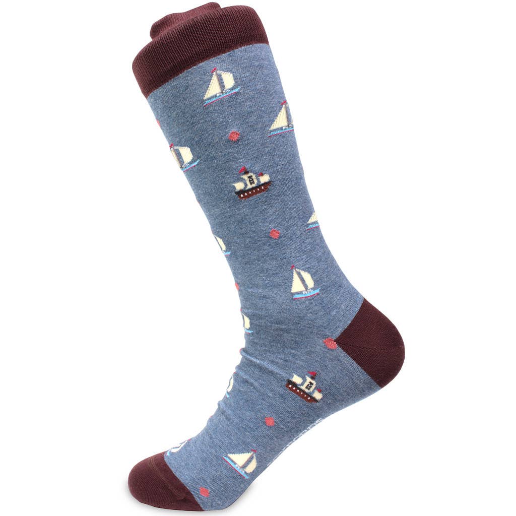 "The Buccaneer" - Soxfords NY Sailing Pattern Men's Pima Socks