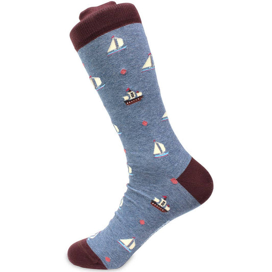 "The Buccaneer" - Soxfords NY Sailing Pattern Men's Pima Socks
