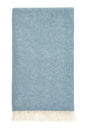 Teal Herringbone 100% British Wool Throw - Made in England