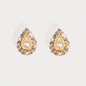 Natural Diamond Slice Teardrop 18kt Gold Vermeil Earrings