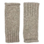 Beige Alpaca Fingerless Knit Gloves