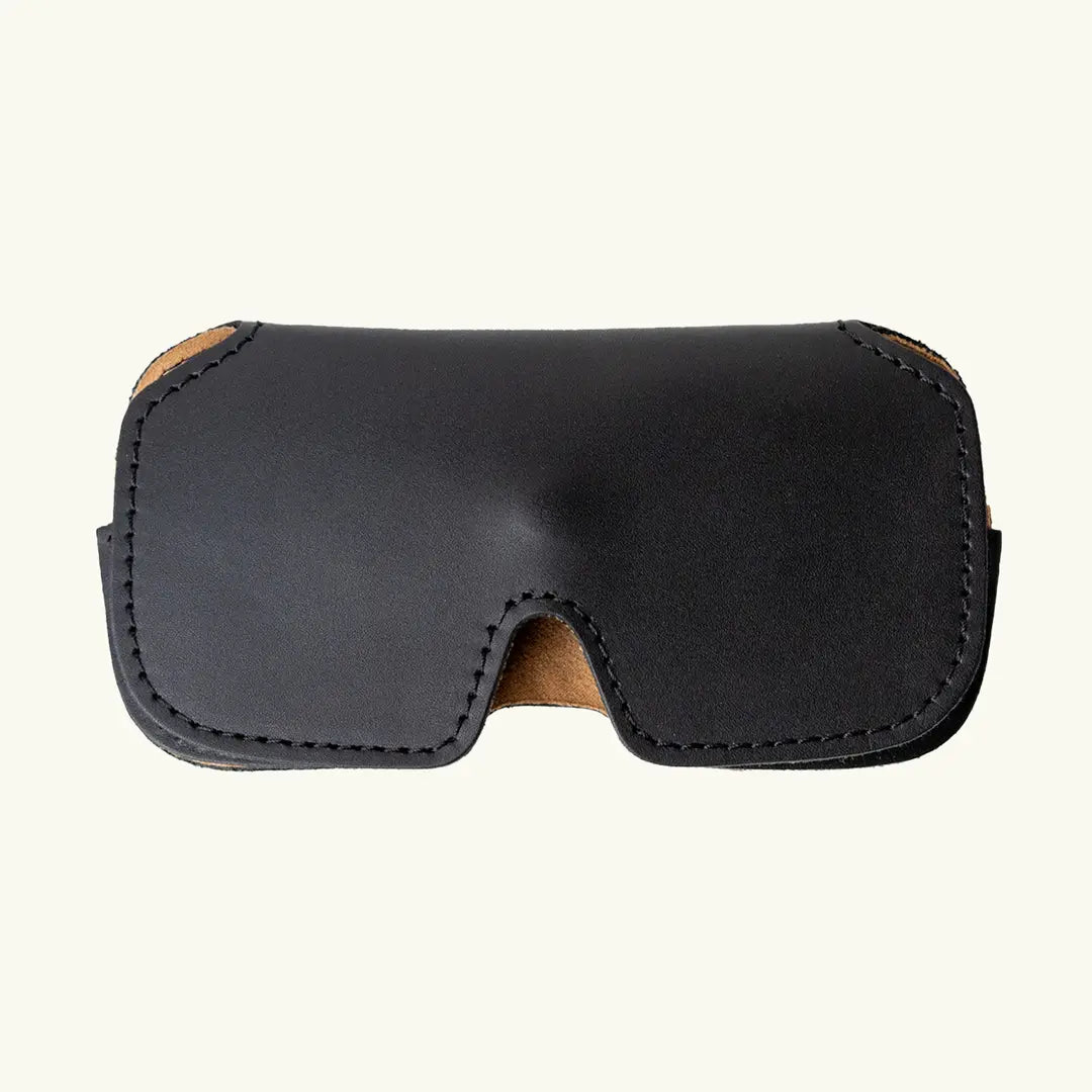 Black Leather Sunglasses Case