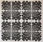 Black Rosemaling Art Cotton Tea Towel Silkscreened by Illinois Maker