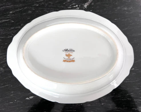 Serving Bowl - Vintage Aladdin Fine China “Fiesta” Occupied Japan Dinnerware Circa 1945-1952