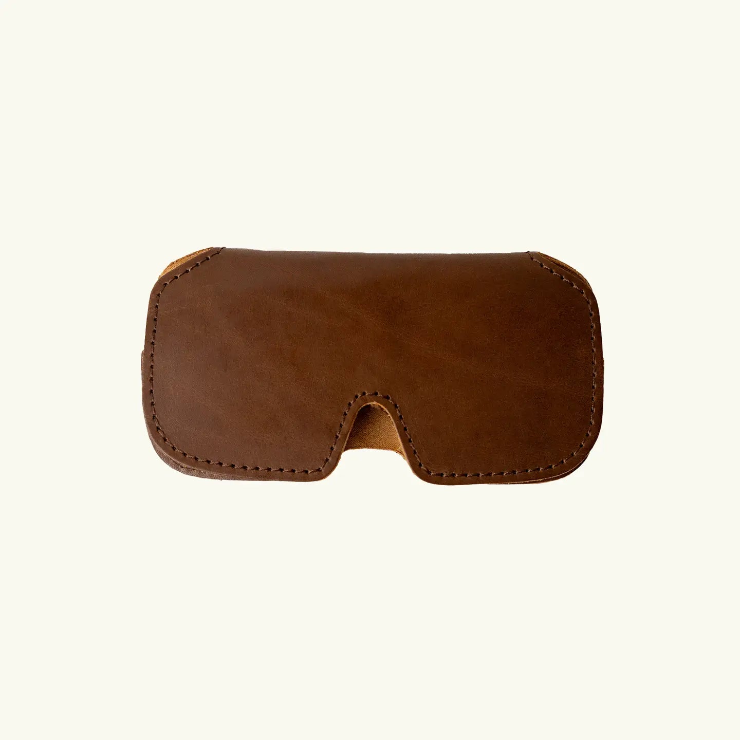 Chocolate Brown Full-Grain Leather Sunglasses Case