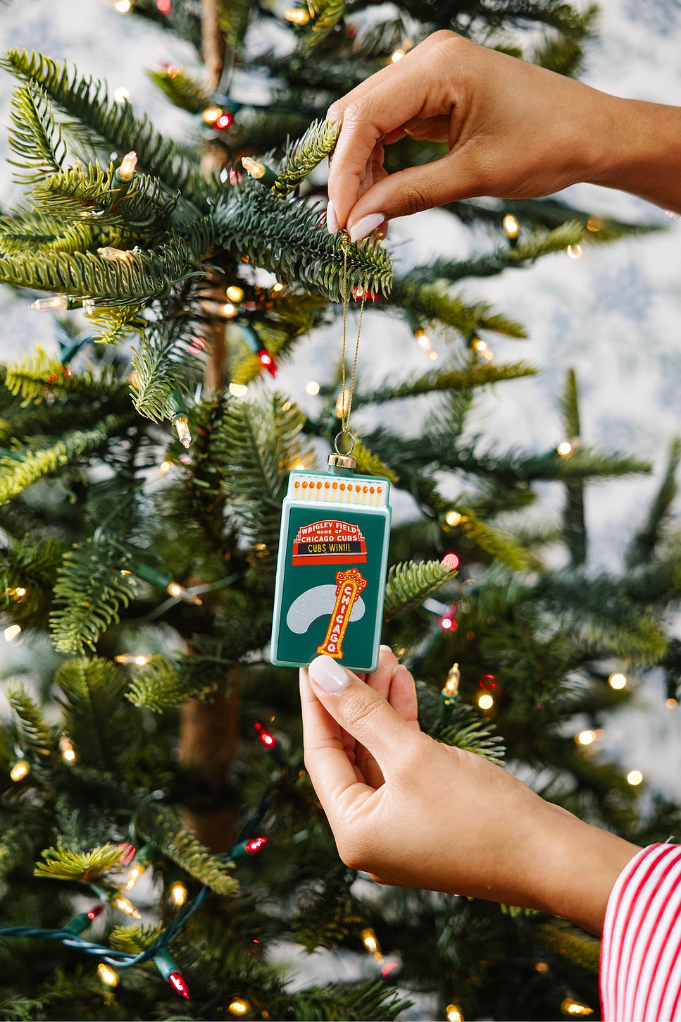 Chicago Matchbook Glass Ornament