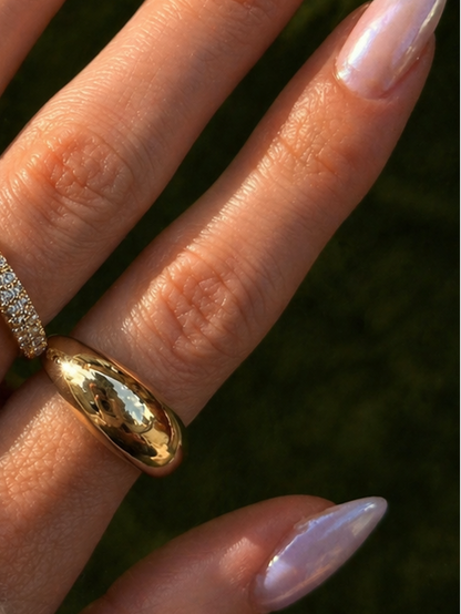 14kt Gold Vermeil Tide Ring - Size 6