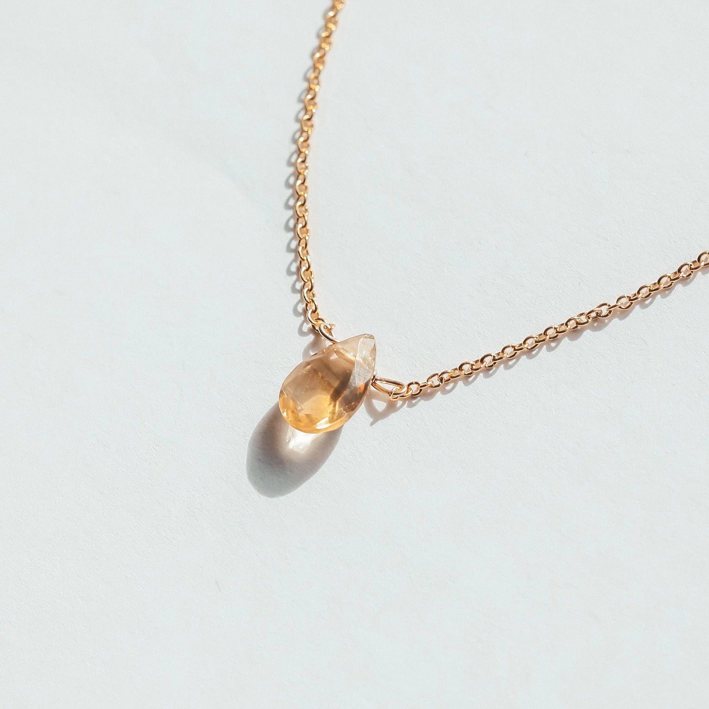 Citrine Gemstone 14kt Gold Fill Necklace