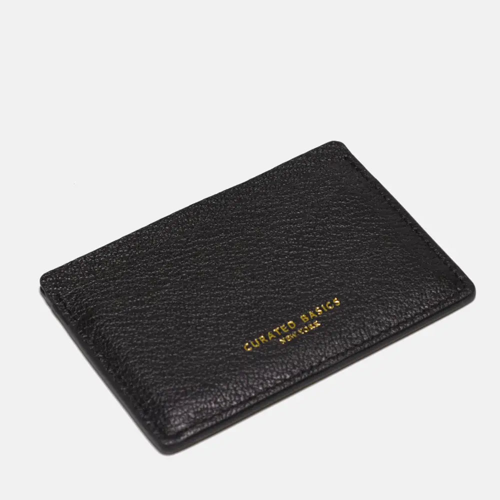 Black Leather Classic Cardholder Wallet
