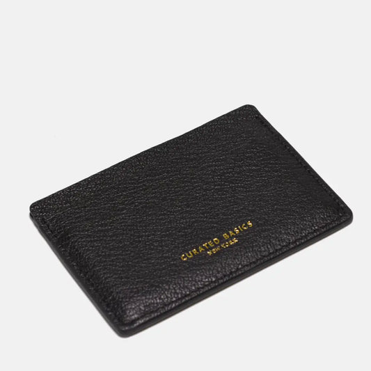 Black Leather Classic Cardholder Wallet