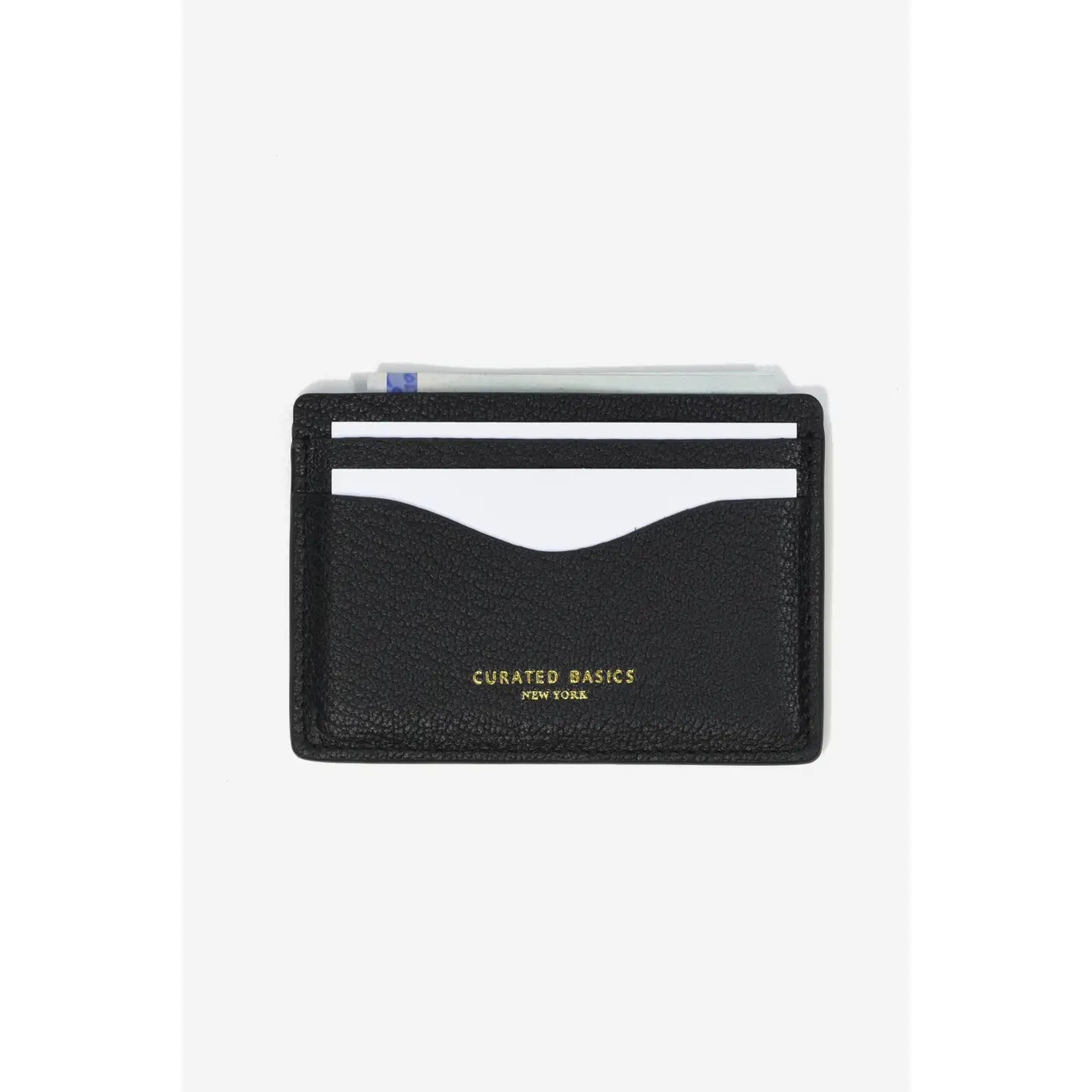 Black Leather Classic Cardholder Wallet