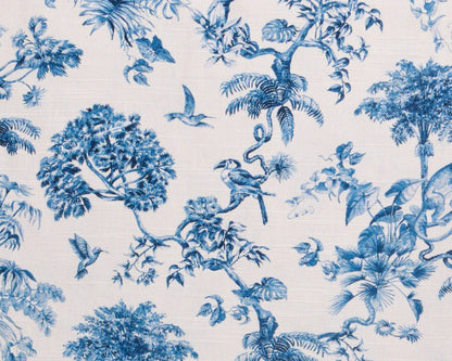 Panama Blue & Ivory 100% Cotton Tote Bag