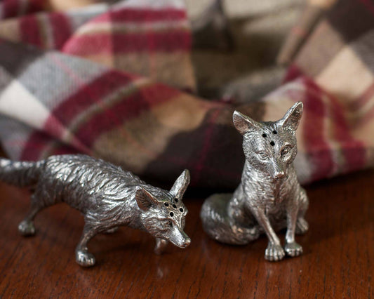 Foxes Pewter Salt & Pepper Set