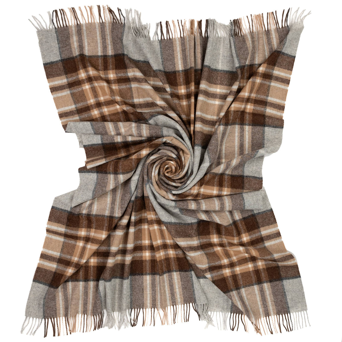 McKellar Tartan Highland Tweeds Shetland Lambswool Throw - Woven in England