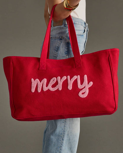 Red & Pink Merry Tote