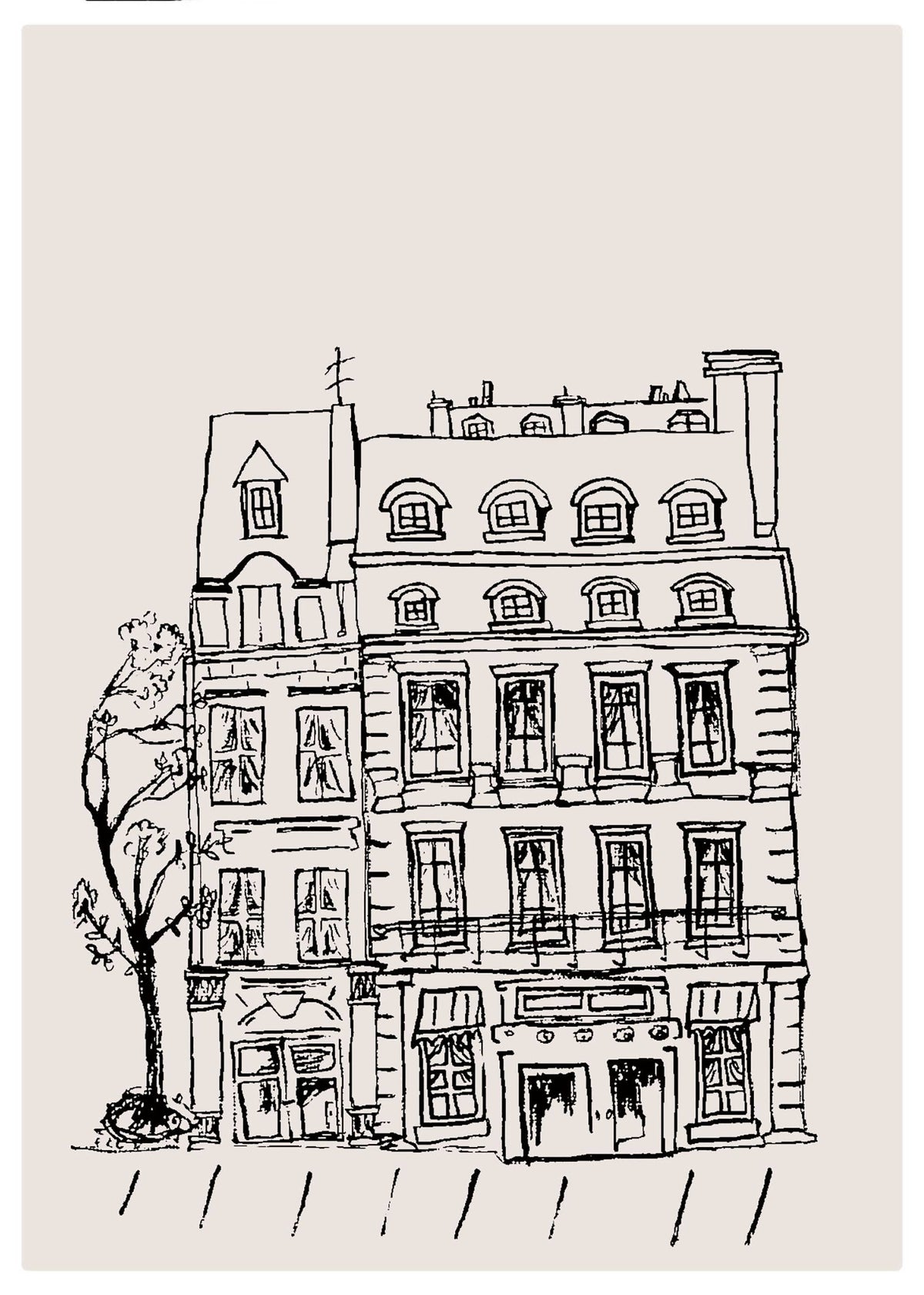 Parisian Building Giclée Framed Fine Art Print by Pascale Berkowitz