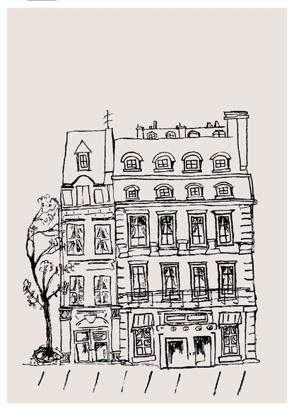 Parisian Building Giclée Framed Fine Art Print by Pascale Berkowitz