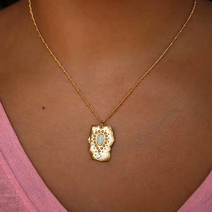Lab Opal 18K Gold Fill Satellite Chain Necklace