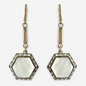 The Harriet - Refashioned Vintage Hexagonal Mother of Pearl Drop Earrings