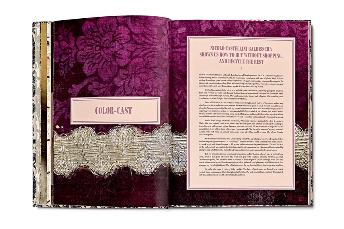 Casa Cabana: An Immersive Visual Anthology on Home Decorating and Entertaining - Hardcover Bound in Saz Paisley Fabric