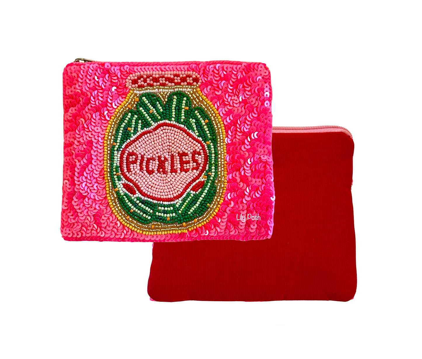 Pickles Beaded & Sequined Coin Purse/Small Clutch