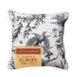 Birds of Paradise Dark Gray Decorative Throw Pillow With Feather Insert