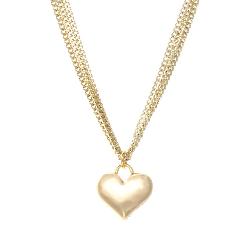 14kt Gold Vermeil Heart Necklace