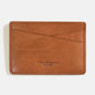Cognac Brown Leather Cardholder Wallet